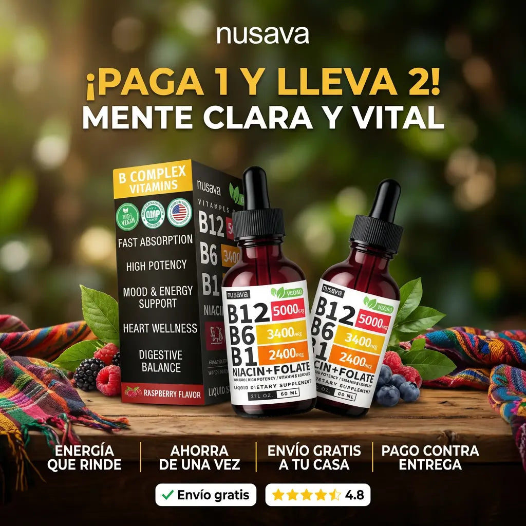 Vitamina B12+B6+B1™ PAGA 1 Y LLEVA 2: Mente Clara y Vital