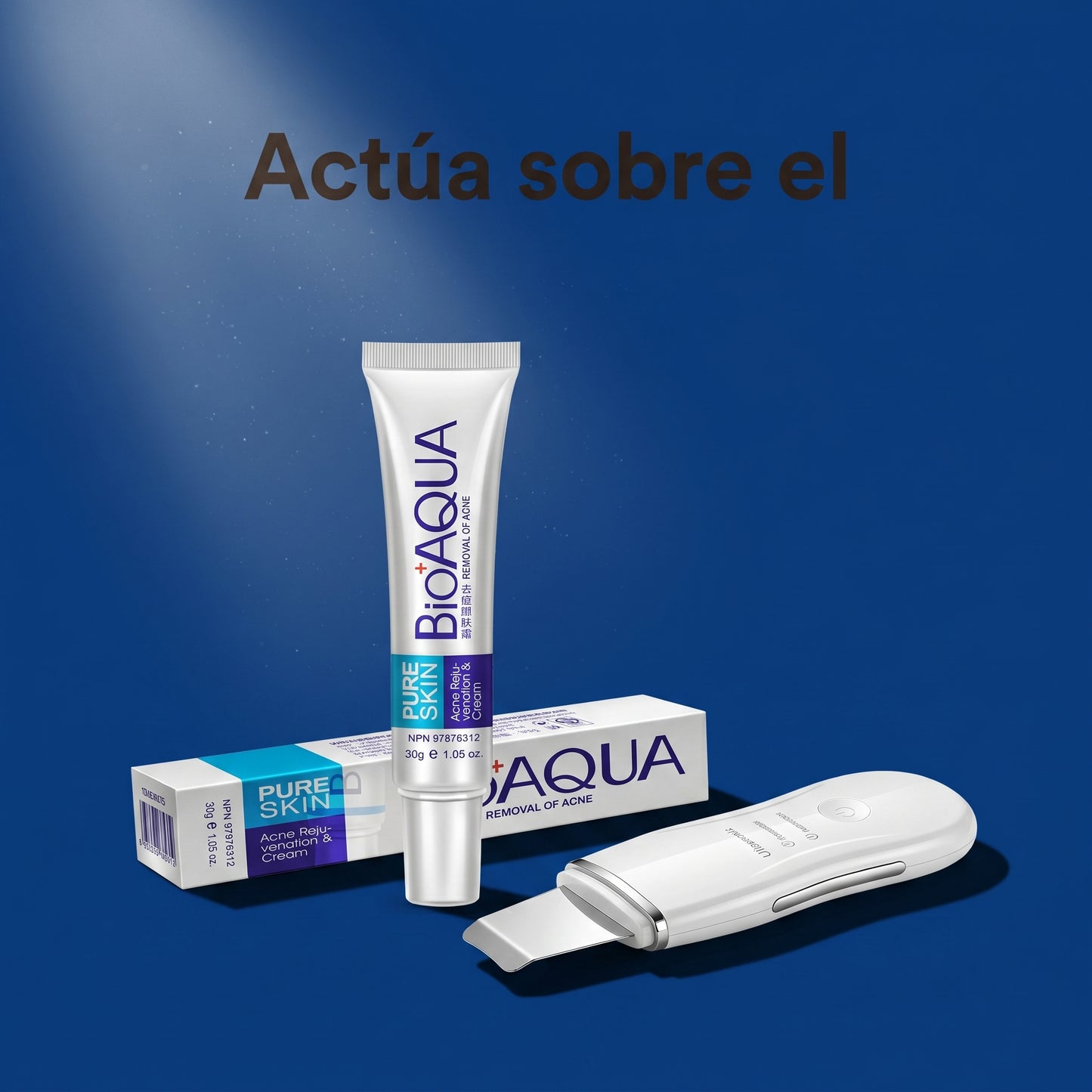 Espatula Facial Ultrasonido Gratis Bioaqua cuidado facial.