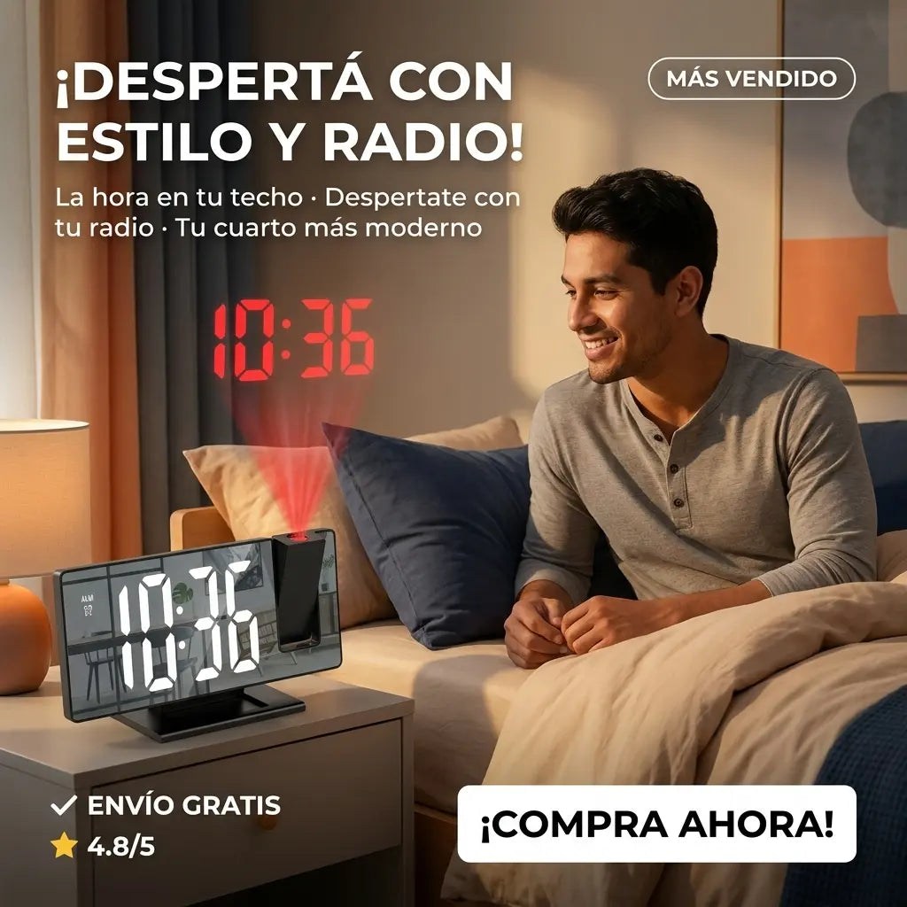 RELOJ LED CON PROYECTOR