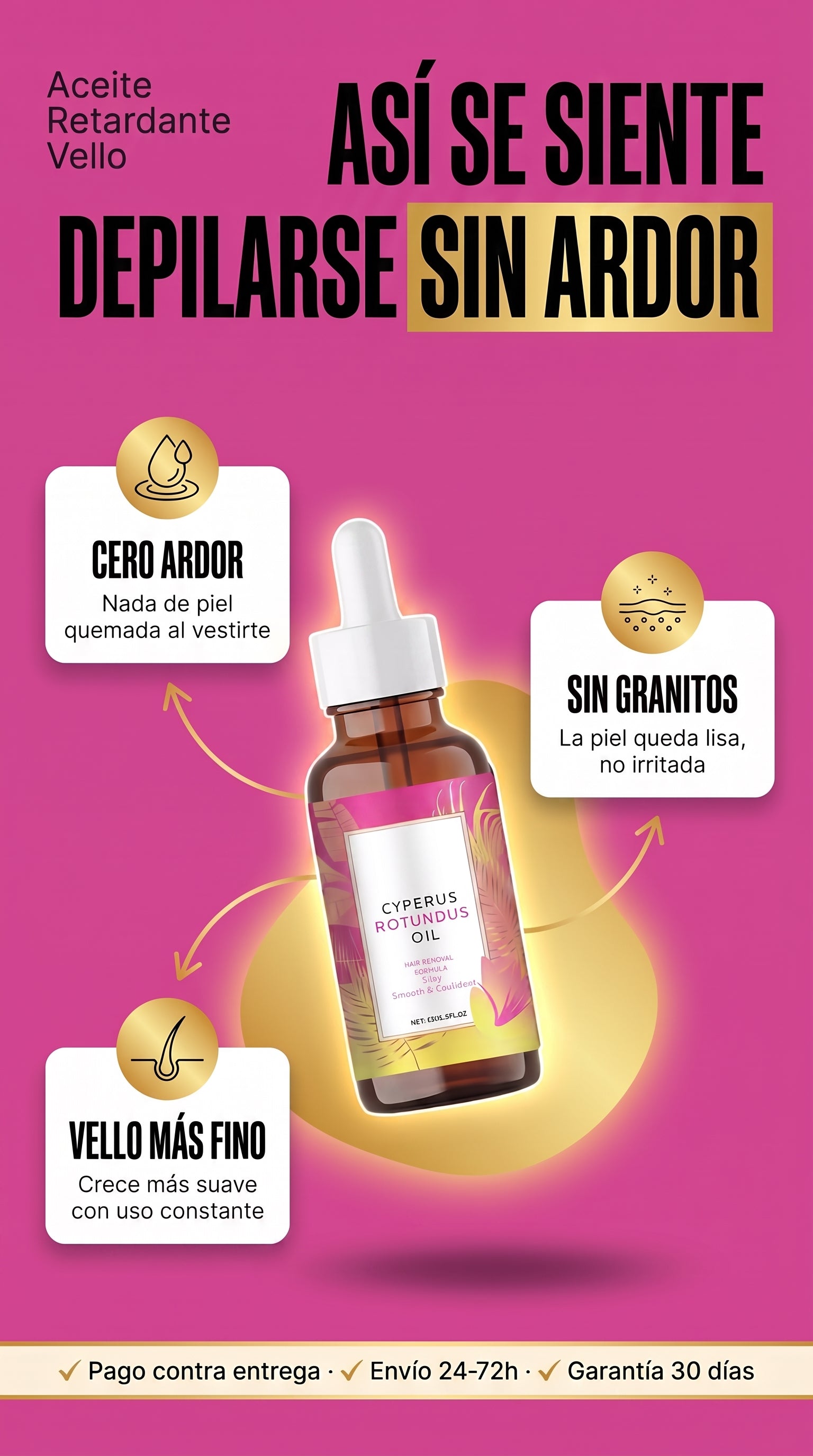Aceite Retardante Vello — benefits